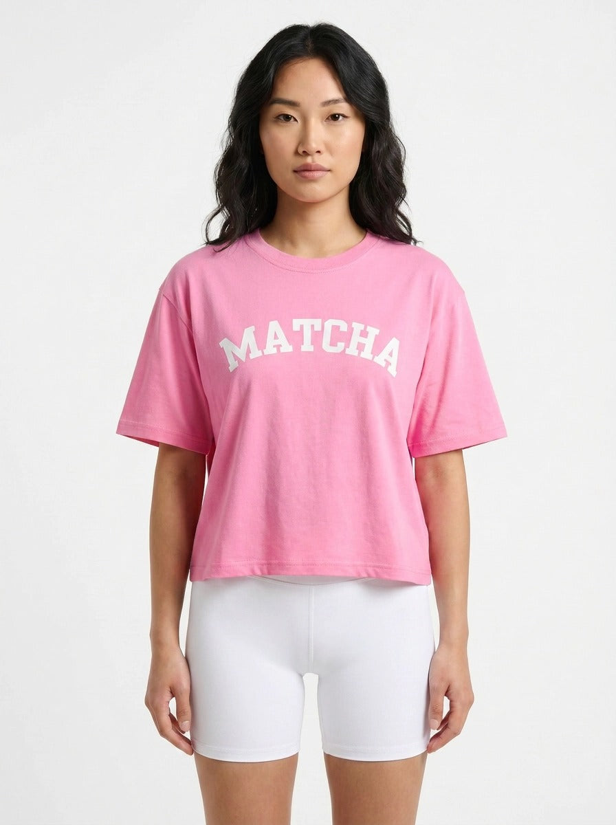 Matcha Tee in Bubblegum Pink