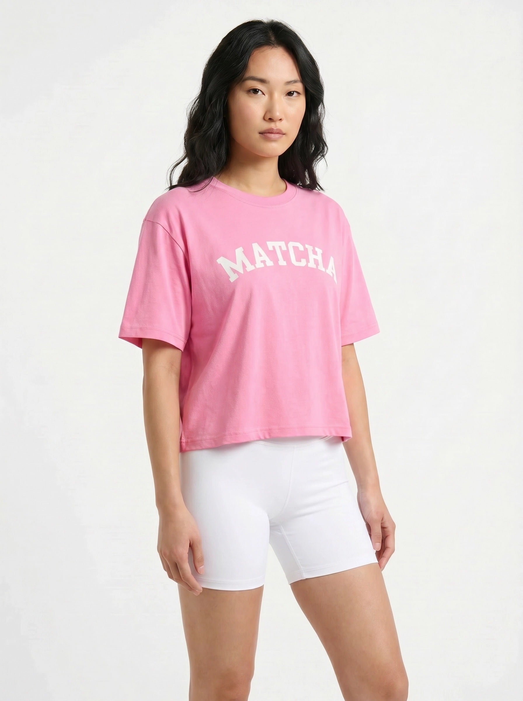 Matcha Tee in Bubblegum Pink